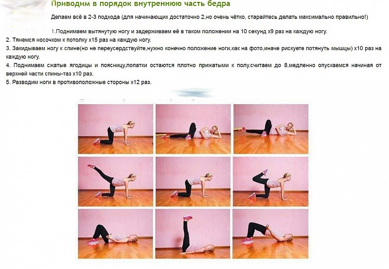 Внутренняя часть бедра в домашних условиях для девушек 653